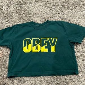 Obey cropped t shirt